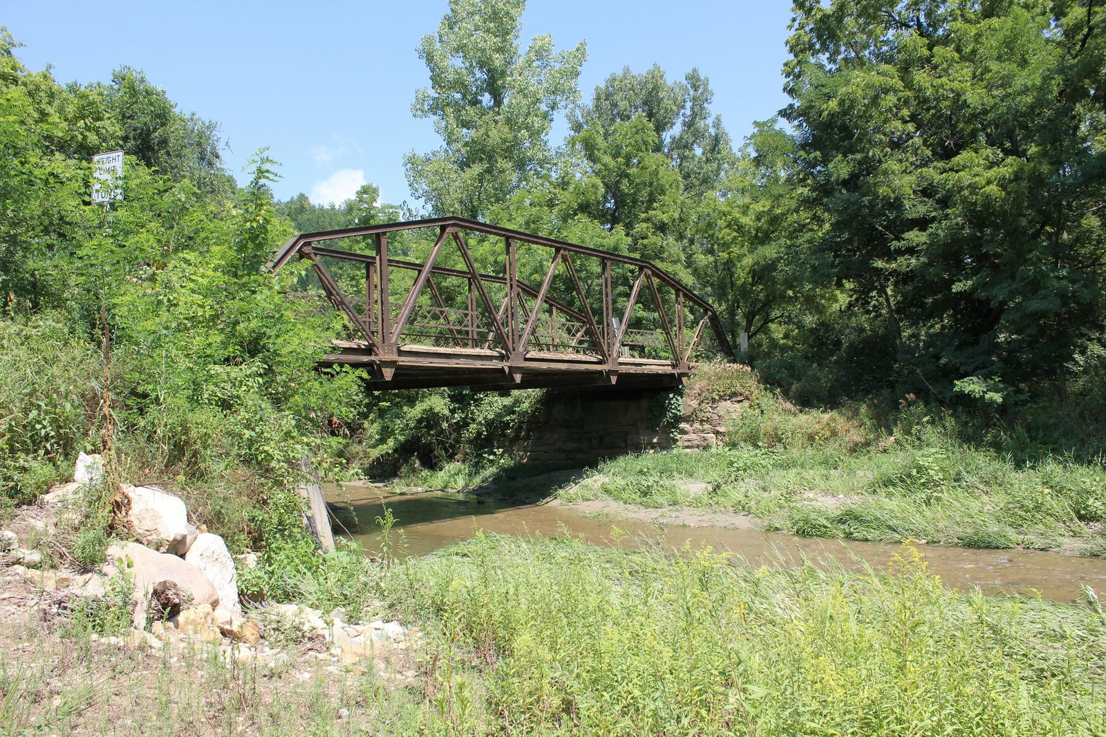 Overview of Montana Road bridge (built c. 1920, replaced c. 2017)